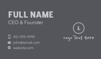 Grey Mural Graffiti  Business Card Image Preview