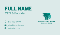 Fast Teal Truck Business Card Image Preview