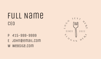 Dinnerware Fork Dining Business Card Image Preview