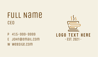Book Coffee Store  Business Card Image Preview