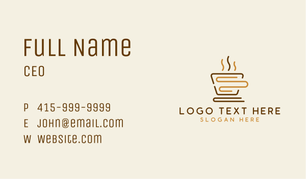 Book Coffee Store  Business Card Design Image Preview