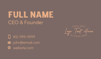 Script Business Wordmark Business Card Image Preview