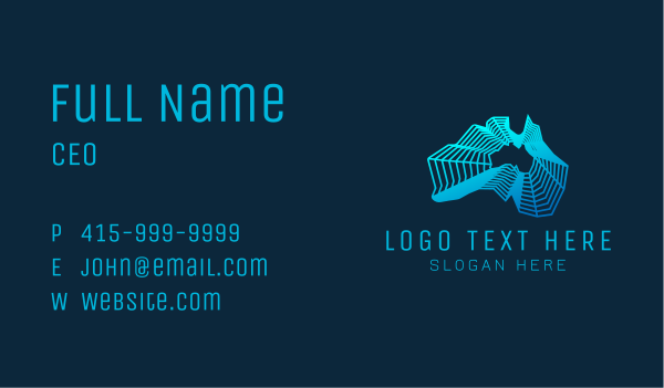 Australian Cyber Technology  Business Card Design Image Preview