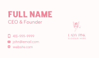 Pink Fairy Woman Business Card Image Preview