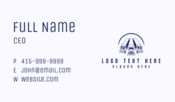 Truck Logistics Cargo Business Card Design Image Preview