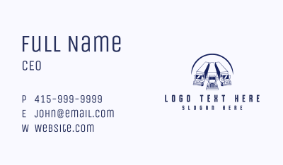 Truck Logistics Cargo Business Card Image Preview