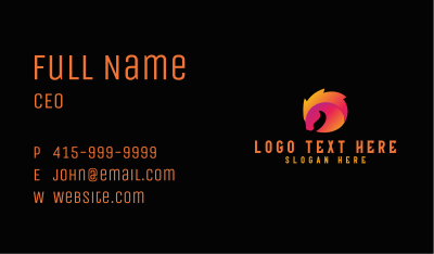 Gradient Horse Bronco Business Card Image Preview
