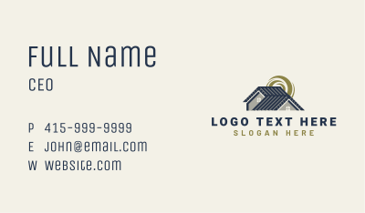 House Roof Contractor Business Card Image Preview