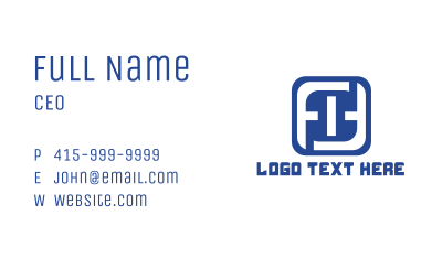 Blue Number 0 Business Card Image Preview