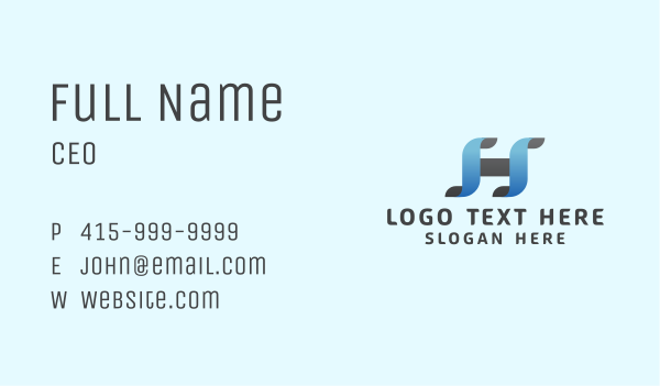 Letter H Enterprise Business Card Design Image Preview