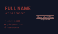 Festive Embroidery Wordmark Business Card Image Preview