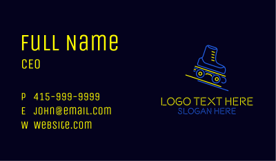 Neon Skate Track Business Card Image Preview