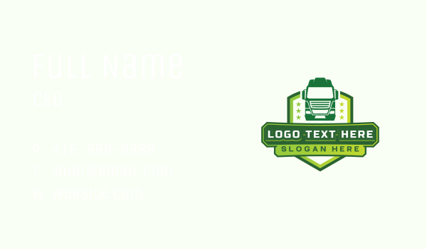 Logistics Truck Transport Business Card Design Image Preview