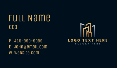Real Estate Building Hotel Business Card Image Preview