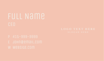 Feminine Classic Wordmark Business Card Image Preview