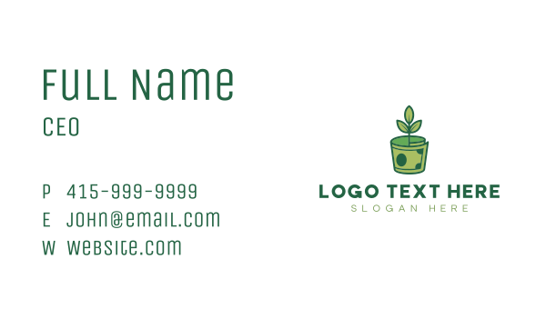 Money Plant Investing Business Card Design Image Preview