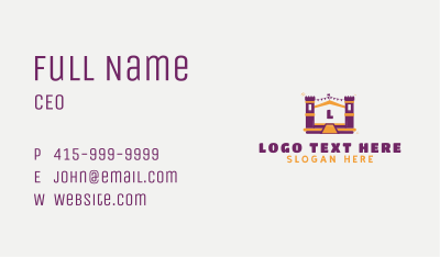 Castle Bounce House Business Card Image Preview