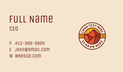 Desert Dune Mountain Business Card Image Preview