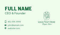 Green Eco Lady  Business Card Image Preview