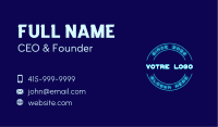 Blue Neon Badge Business Card Image Preview