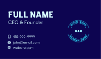 Blue Neon Badge Business Card Image Preview