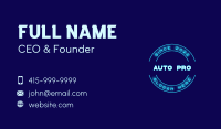 Blue Neon Badge Business Card Image Preview