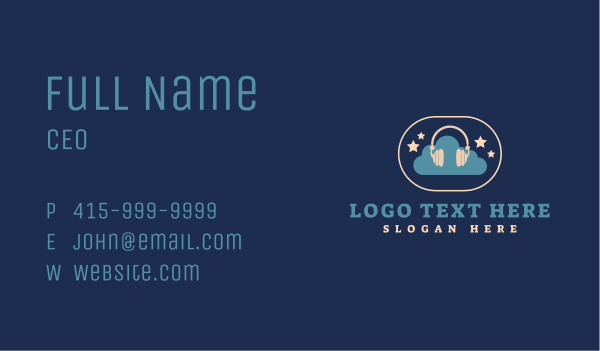 Sound Cloud Lullaby Business Card Design Image Preview