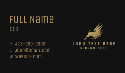 Golden Flying Dragon Business Card Image Preview