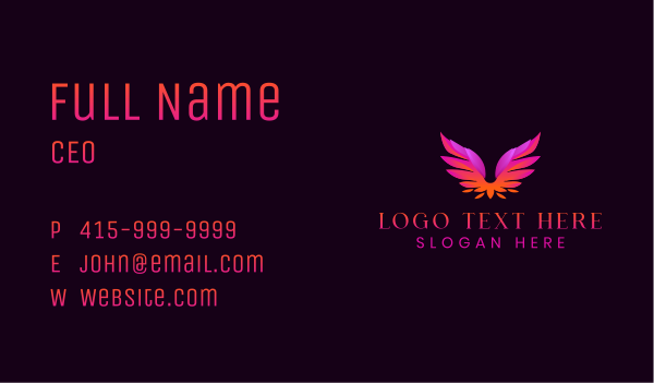 Holy Archangel Wings Business Card Design Image Preview