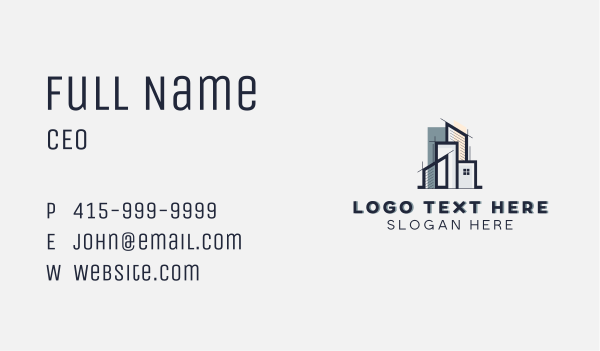 Residential House Builder Business Card Design Image Preview