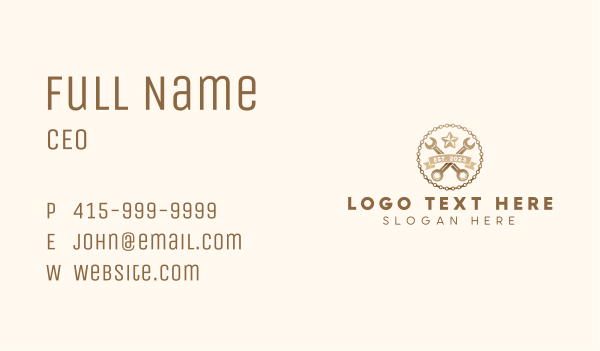 Wrench Repair Tool Business Card Design Image Preview