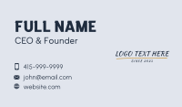 Casual Business Wordmark Business Card Image Preview