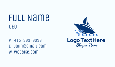 Ocean Ferry Cruise Business Card Image Preview