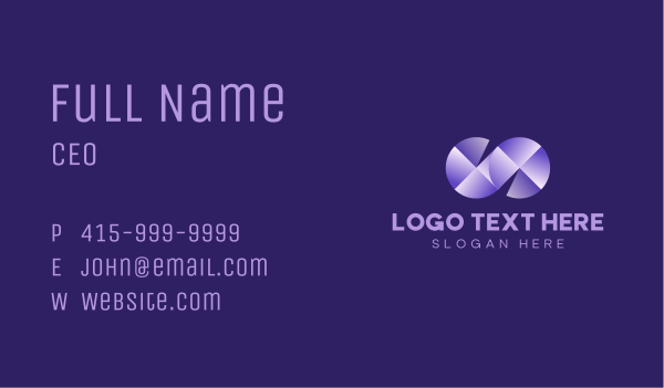 Circle Infinity Loop Business Card Design Image Preview