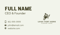 Leaf Garden Wheelbarrow  Business Card Design