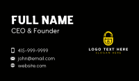 Digital Security Lock Business Card Design