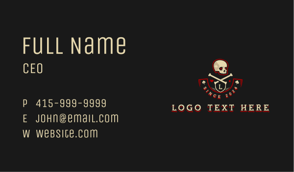 Skull Death Casino Business Card Design Image Preview