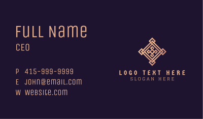 Rose Gold Premium Diamond  Business Card Image Preview
