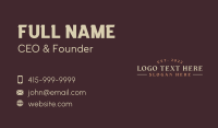 Classic Rustic Hipster Business Card Design