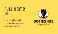 Happy Afro Woman Business Card Image Preview
