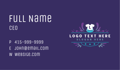 Laundry T-Shirt Clothing Business Card Image Preview