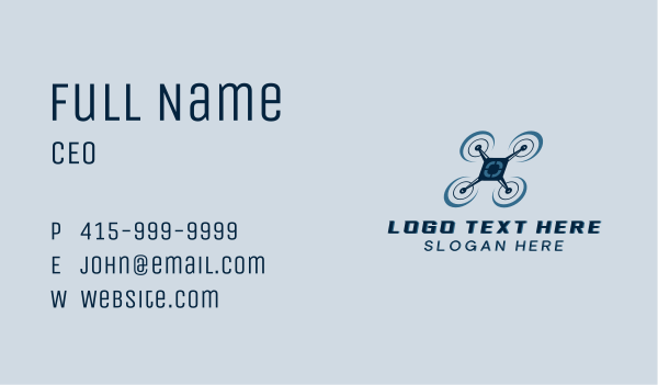 Aerial Flying Drone Business Card Design Image Preview