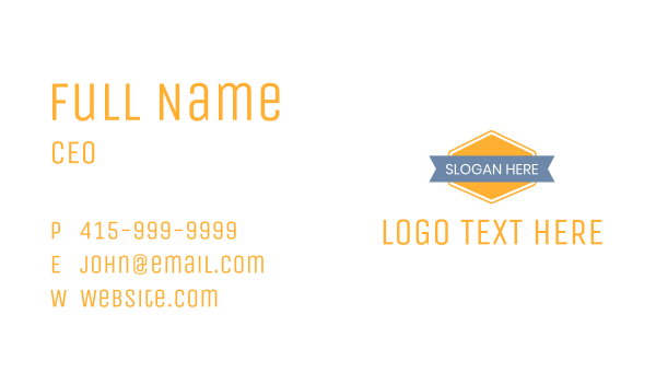 Modern Yellow Badge Business Card Design Image Preview