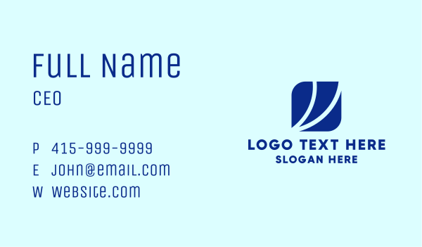 Corporate Blue Shape Business Card Design Image Preview