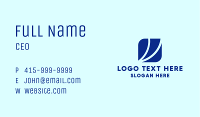 Corporate Blue Shape Business Card Image Preview