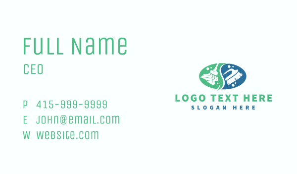 Disinfection Cleaning Mop Business Card Design Image Preview