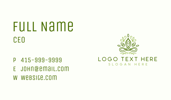 Yoga Zen Meditation Business Card Design Image Preview