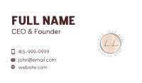 Beauty Brush Lettermark Business Card Design