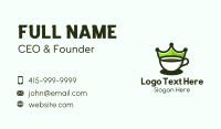 Tea Cup Crown Business Card Image Preview