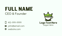 Tea Cup Crown Business Card Design